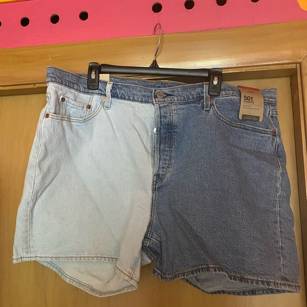 Levi’s 501 two toned shorts